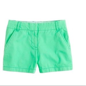 J.crew 3’’ chino short! Bright green.
